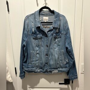Torrid Distressed Jean Jacket Size 3